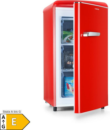 Klarstein Gefrierschrank Chest Freezer in Rot mit 60 Litern Volumen