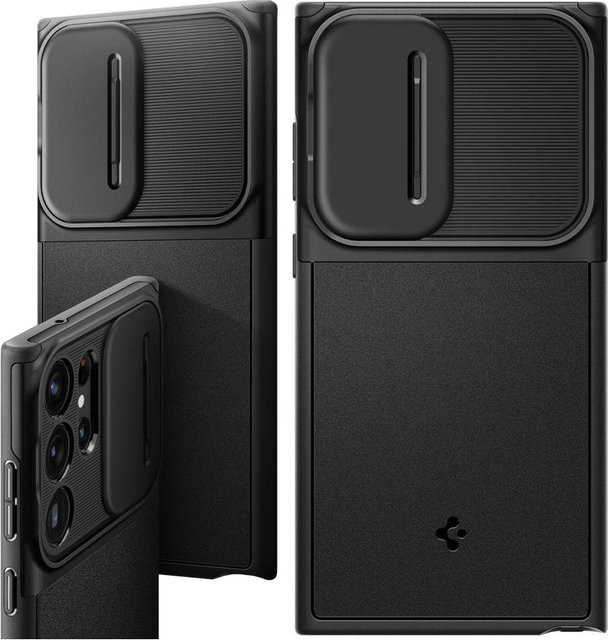 Spigen Optik Armor Schutzhülle für Samsung Galaxy S23 Ultra in Schwarz - Bild 1
