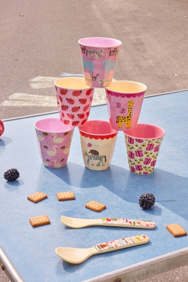 Rice Melamin Becher Wildlife Pink 6er Pack - Bild 2