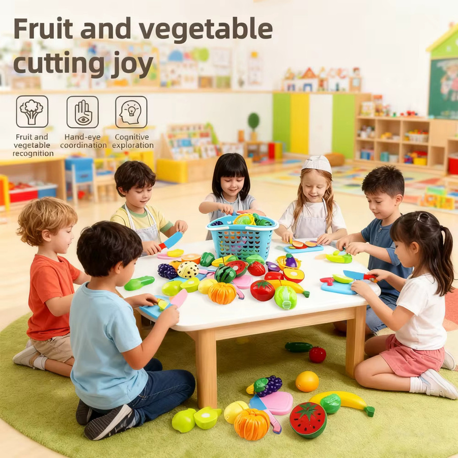 CONUSEA Küche Spielzeug Set, Obst Gemüse, Mädchen Spielzeug, Bunt / Mehrfarbig - Bild 2