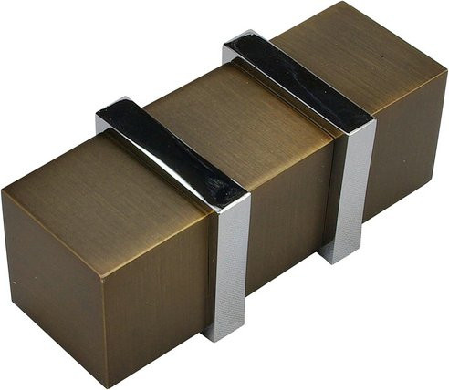 LIEDECO Endstück Quader aus Metall in Bronzefarben Braun - Bild 1
