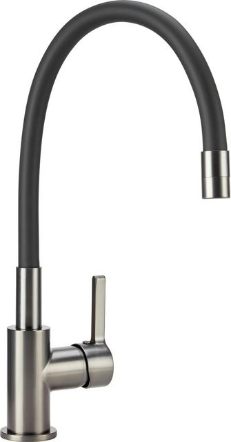 baliv Küchenarmatur KI-1991 Einhebelmischer mit schwenkbarem Auslauf und Wassersparfunktion in Gunmetal-Schwarz - Bild 1