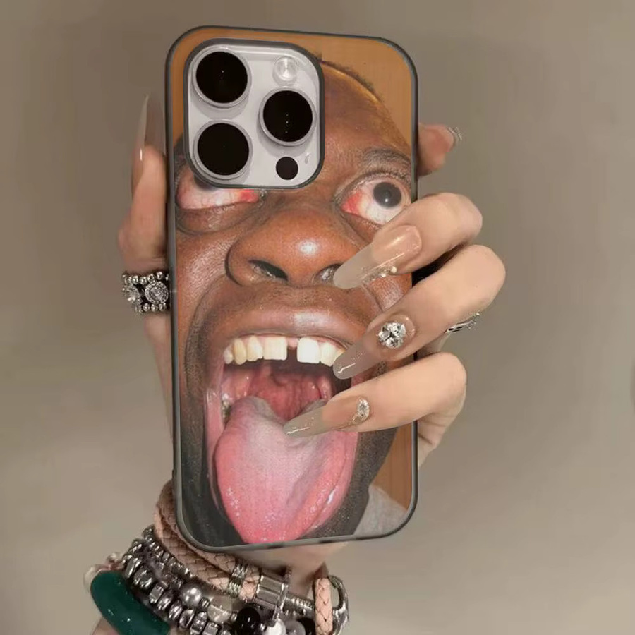 Stoßfeste Handyhülle mit Ugly Man Wellenmuster Design für iPhone 11 bis iPhone 17 Pro Max Plus in Multicolour - Bild 5