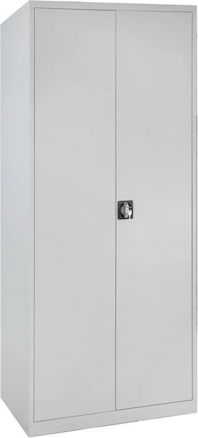 PROREGAL Flügeltürenschrank Owl in Lichtgrau mit 4 Fachböden, H x B x T: 195 x 92 x 42 cm - Bild 1
