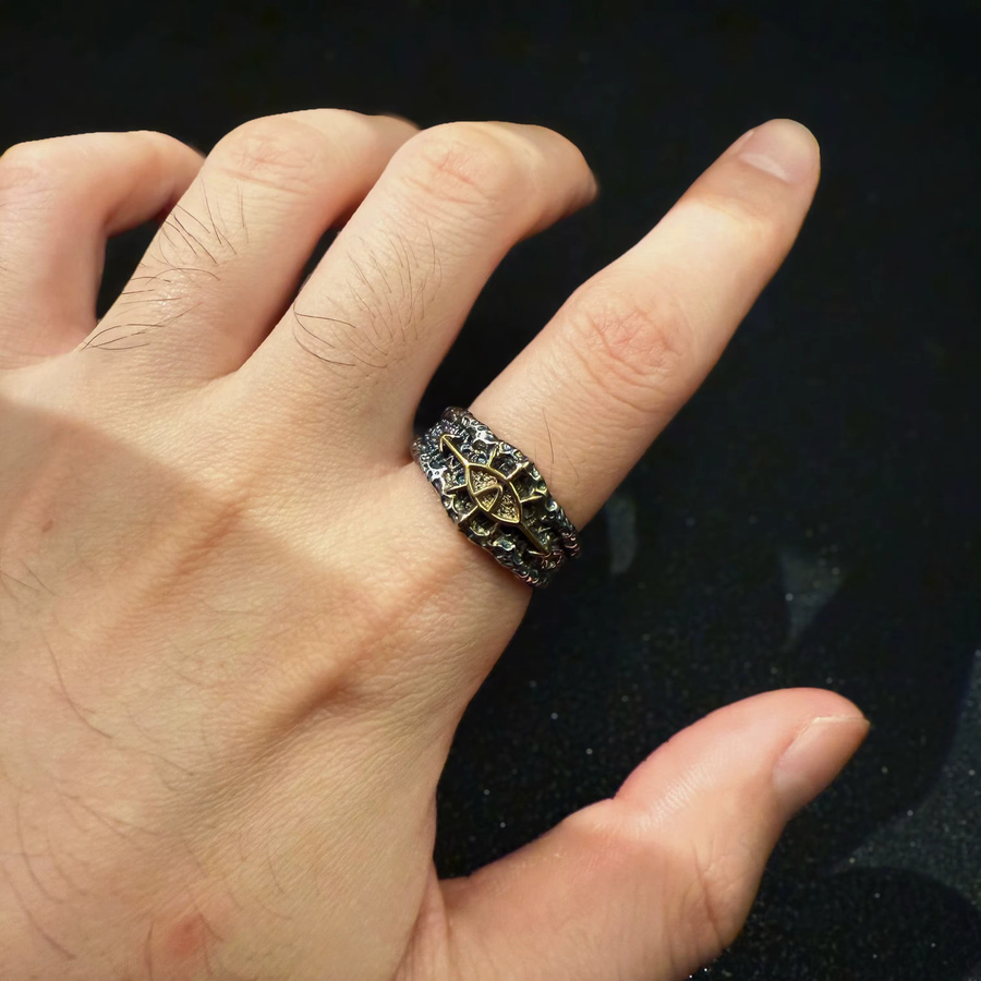 LENNIK Ring, Kupfer, Bicolor, Herren, verstellbar, offen - Bild 4