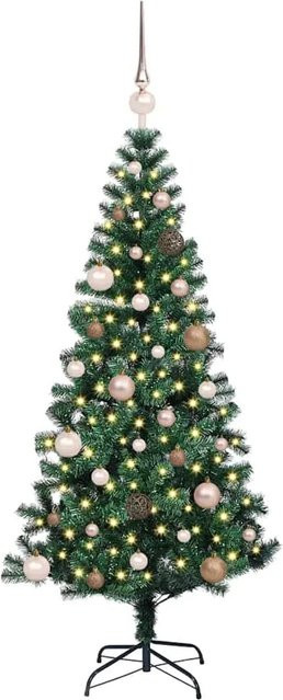 vidaXL Künstlicher Vorbeleuchteter Weihnachtsbaum Grün, Höhe: 150 cm - Bild 1