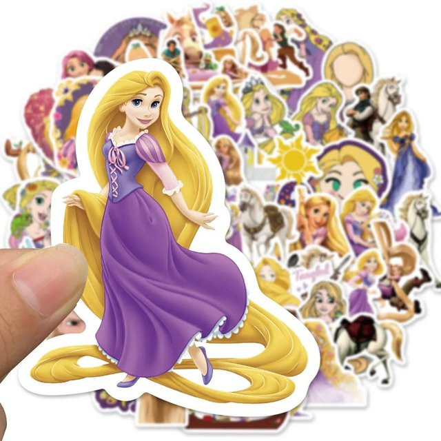 Disney Tangled Rapunzel Vinyl Aufkleber für Kinder, Wasserdicht, Mehrfarbig - Bild 1