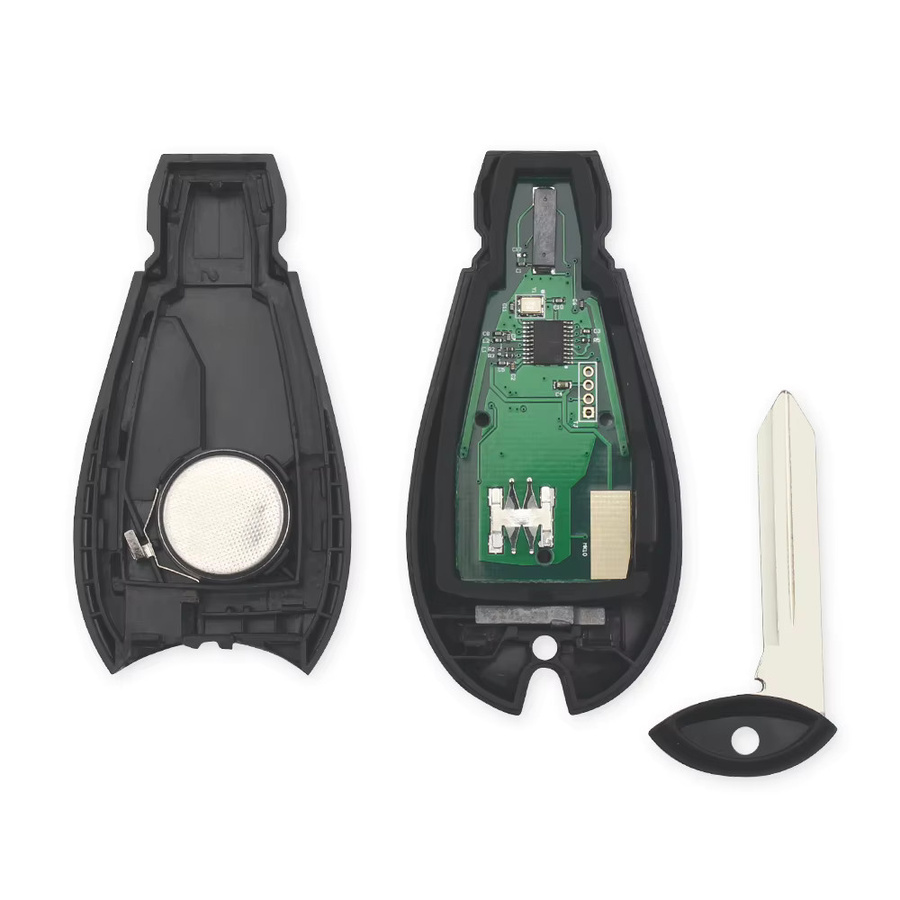Keyyou Fernbedienung Autoschlüssel mit Anhänger 433MHz PCF7941 ID46 für Chrysler Town & Country, Jeep Grand Cherokee, Dodge Caravan und Journey in Schwarz - Bild 3