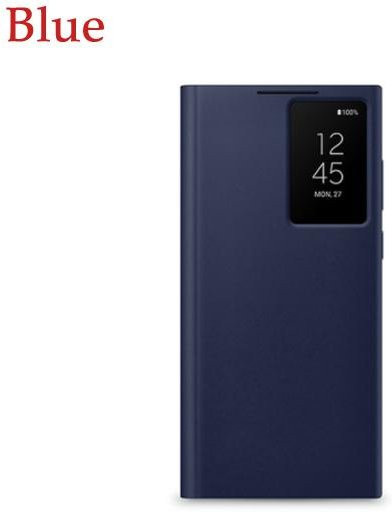 Smart View Spiegel Flip Case Hülle für Samsung Galaxy S22 Ultra 5G in Blau - Bild 1
