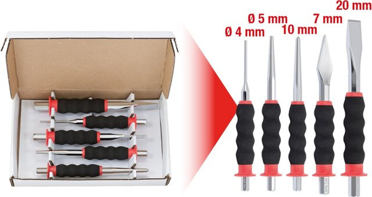 KS Tools Kombi-Satz aus Stahl in Multicolor, 5-teilig - Bild 2