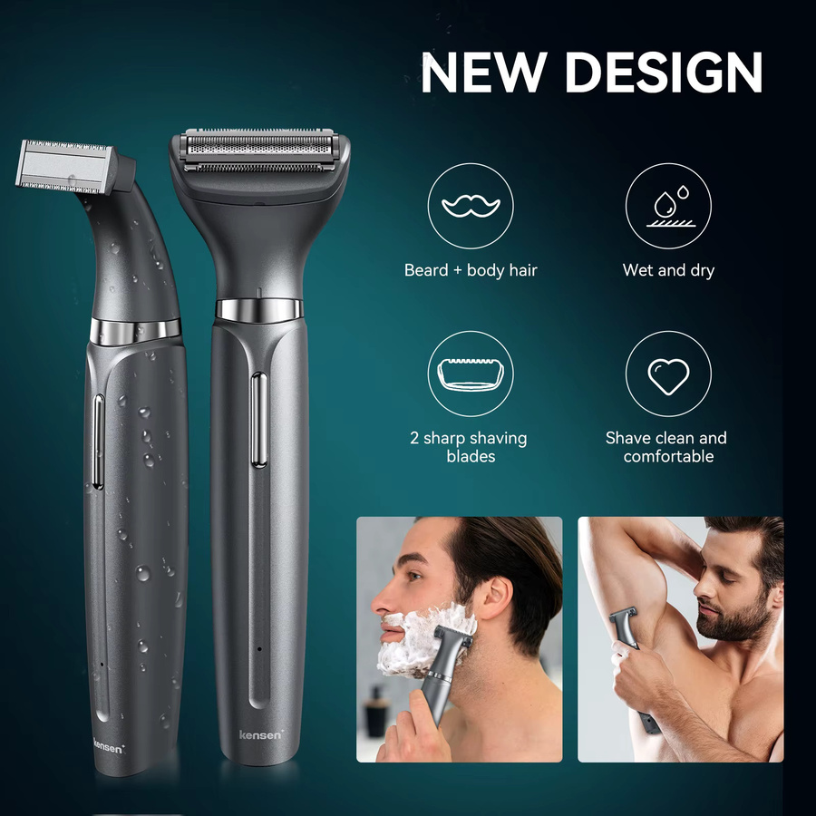 KENSEN S1 Elektrischer Haarschneider und Körperrasierer für Herren, 2-in-1 - Bild 2