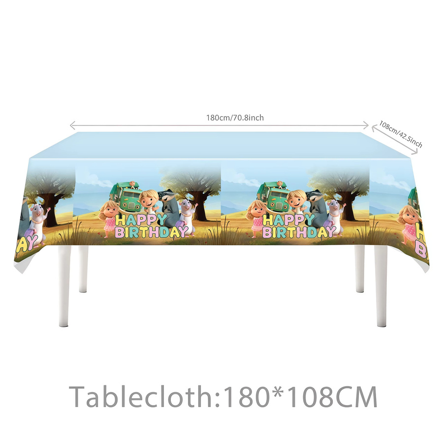 Potdemiel Geburtstagsparty Tischdekoration mit Müll-Motiv, Ballon, Banner und Tortendekoration in Mehrfarbig für Kinder - Bild 2