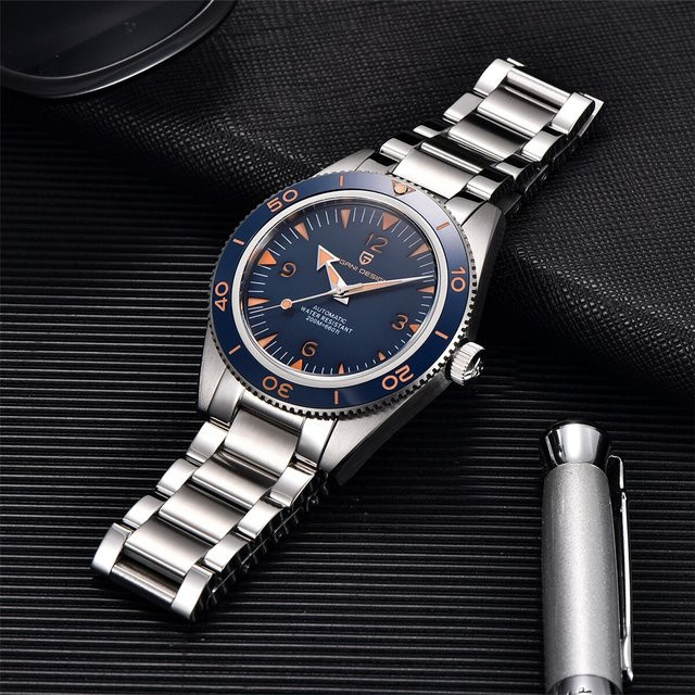 PAGANI Design Armbanduhr Automatik, Edelstahl, Blau, 41 mm, Herren - Bild 1