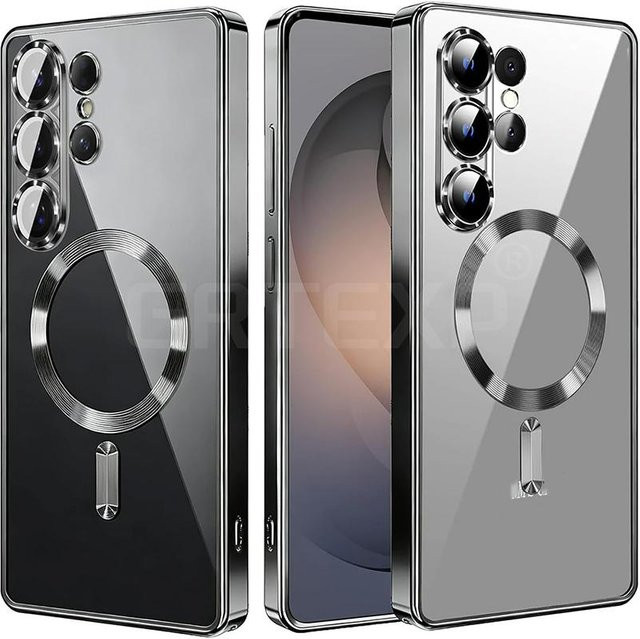 Transparente magnetische Silikonhülle für Samsung Galaxy S26 Ultra und Galaxy S26 Plus mit Galvanik-Effekt - Bild 1