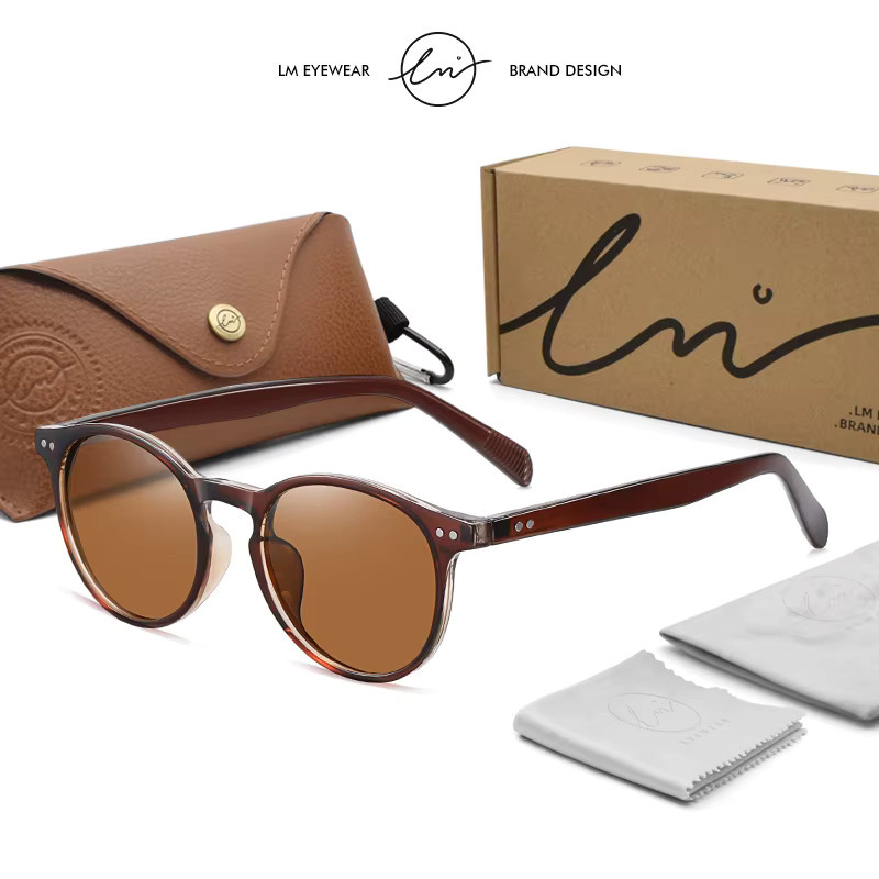 LM Sonnenbrille, Rund, Vollrand, TR90, polarisiert, Unisex - Bild 1