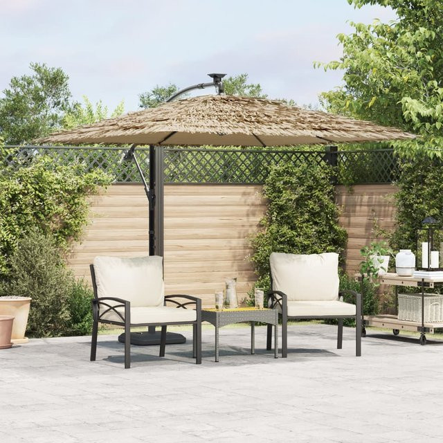 vidaXL Sonnenschirm mit Stahlmast und Polyesterbespannung in Braun, B/T/H: 290 x 290 x 238 cm - Bild 2