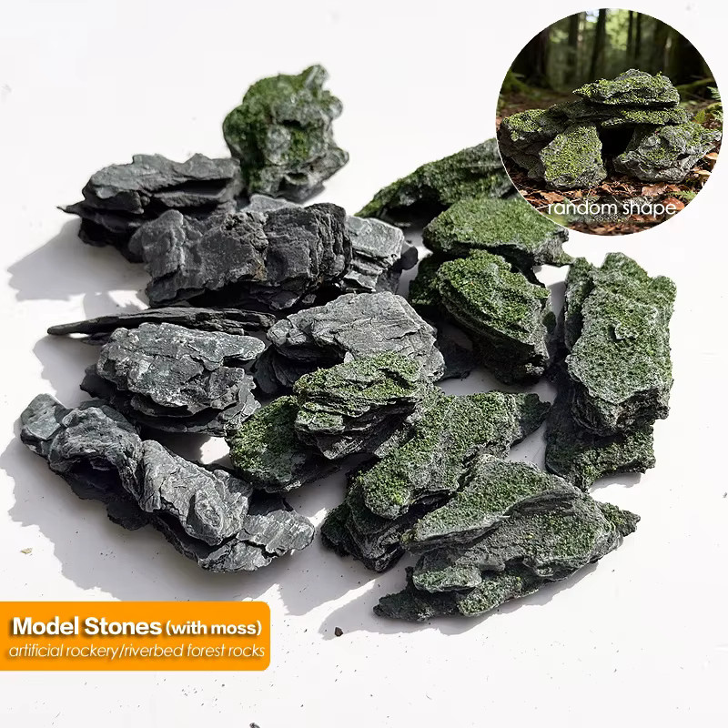 FunTrying Simulierter Moosstein, künstlicher Felsblock, Natur, Schaumstoff - Bild 1
