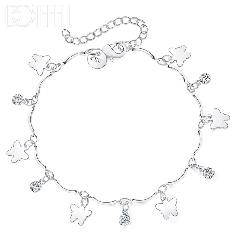 DOTEFFIL Armband Schmetterling, versilbert, Damen - Bild 2