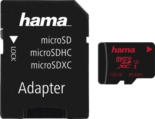 Hama MicroSDXC Speicherkarte 128 GB V30 UHS-I in Schwarz - Bild 1