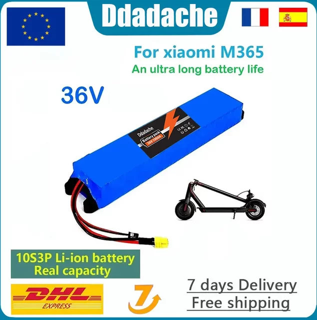 Xiaomi Ersatzakku für Elektroroller 36V 100000mAh mit 250-1500W Leistung, 18650 Lithium-Ionen-Akku mit BMS in Blau - Bild 1
