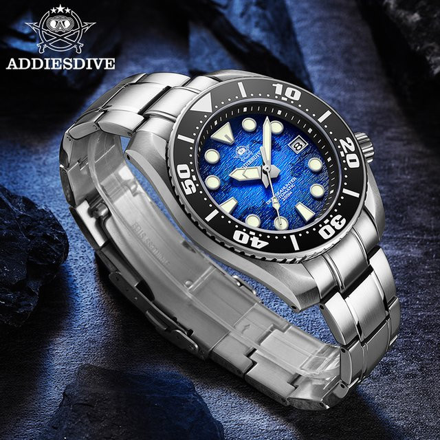 ADDIESDIVE Armbanduhr Automatik, Edelstahl, Saphirglas, Herren - Bild 1