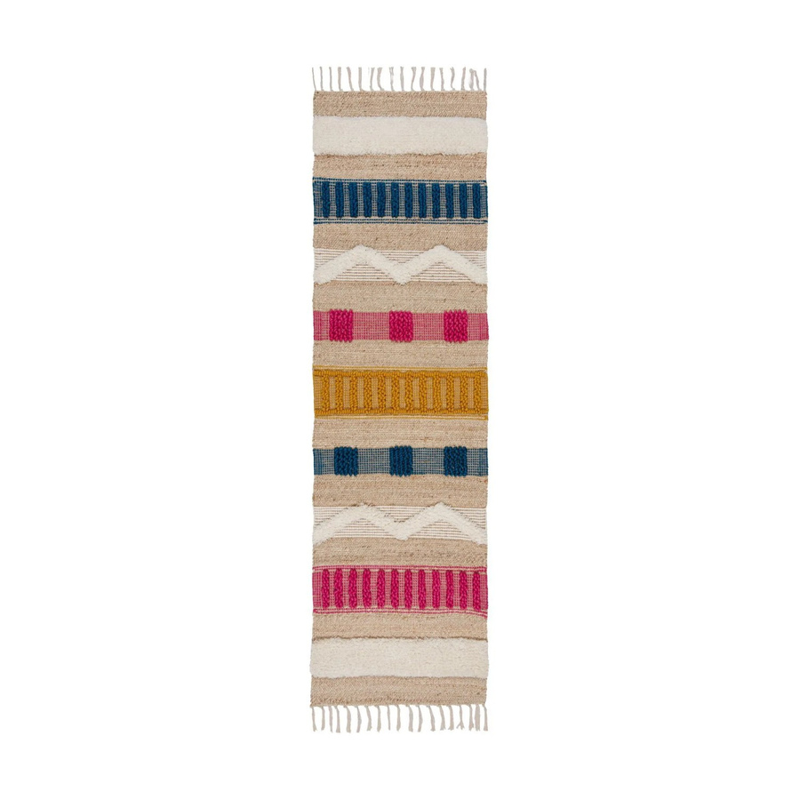 Flair Rugs Hochflorteppich Medina in Mehrfarbig mit Boho-Design, B/T: 60 x 230 cm - Bild 2
