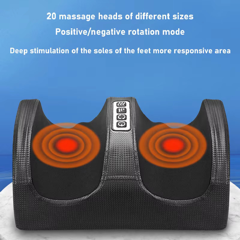 ShaxyMsc Elektrisches Heiz-Fußmassagegerät mit Shiatsu-Funktion, Schwarz - Bild 2
