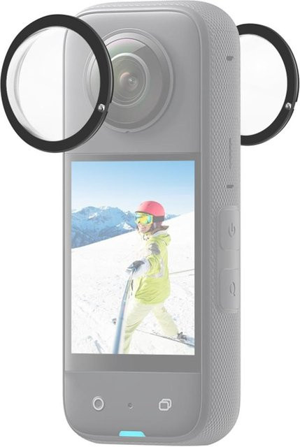 Andoer 2er-Set Panorama-Kamera-Objektivschutz für Insta360 X3 in Transparent - Bild 1