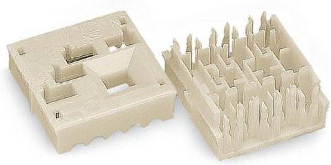 WAGO Verbindungsklemme starr 1.5-2.5mm² Polzahl 5 in Weiß und Beige - Bild 1
