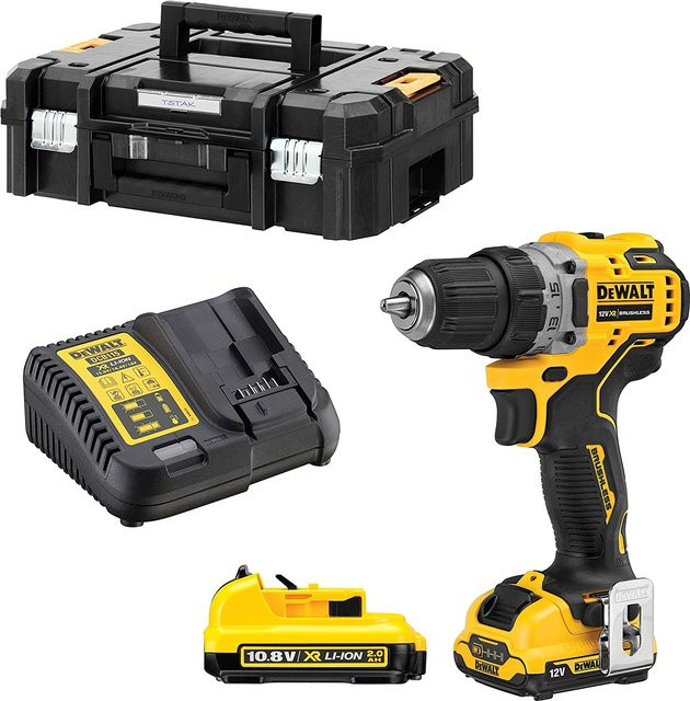 DeWalt Akku-Bohrschrauber DCD701D2-QW 12V mit 2Ah Akku in Gelb-Schwarz - Bild 1