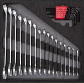 Gedore Ringmaulschlüssel-Satz 26-teilig CT-Modul aus Chrom-Vanadium in Silber - Bild 1