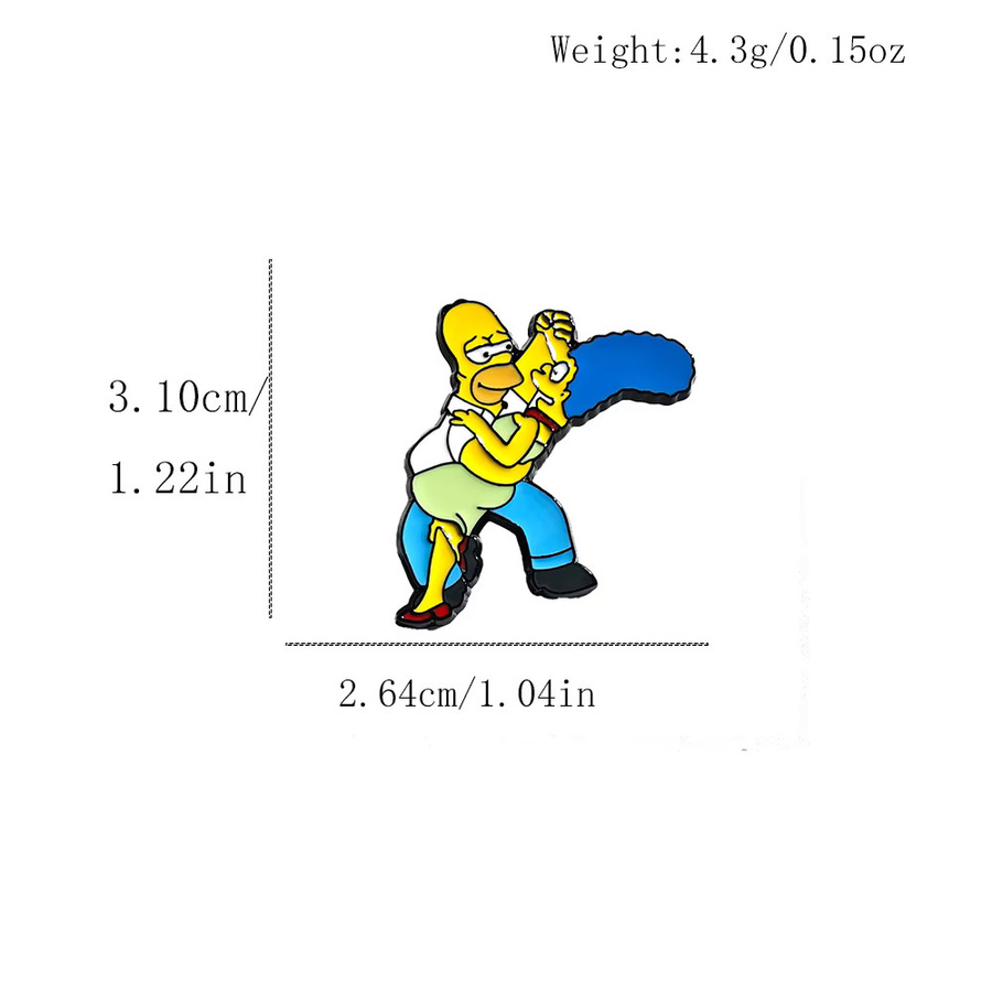 The Simpsons Anstecknadeln, Emaille, Bunt, Unisex - Bild 2