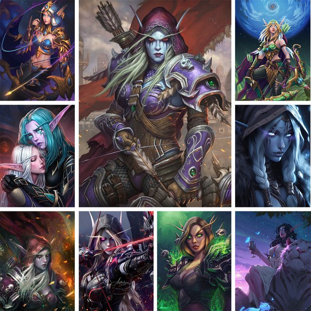 YUTTEE World of Warcraft Diamant-Malerei-Set, dunkle Königin, Spiel - Bild 1