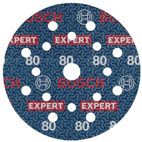 Bosch Expert O780 Folienschleifscheibe Blau für Metall, Holz und Lack, Durchmesser: 125 mm, Körnung: 80 - Bild 1