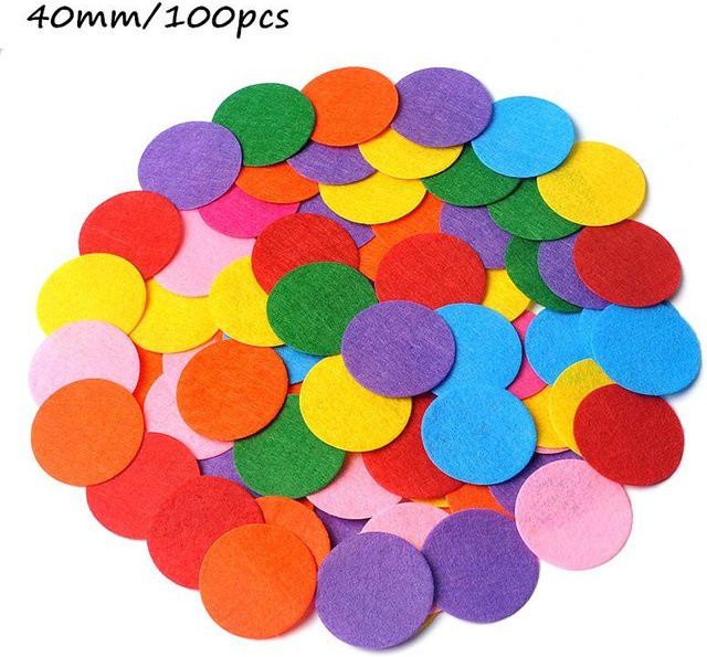 Runde Vlies-Filzkreise in Multicolour für DIY-Bastelarbeiten, Haarschmuck und Blumen-Rückseiten - Bild 1