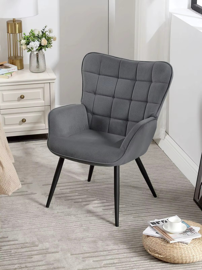 WOLTU Moderner Wingback-Sessel in Beige, Gepolsterter Lounge-Sessel mit Armlehnen für dein Wohnzimmer - Bild 4