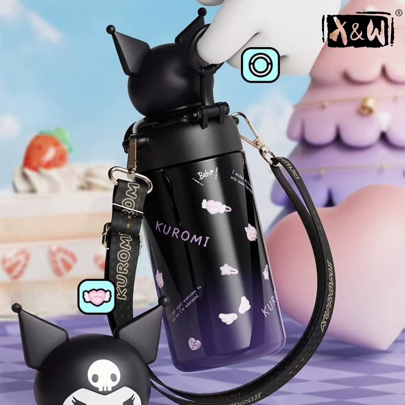 X&W Sanrio Sunshine Vakuum-Trinkbecher mit Strohhalm, Multicolour, 600ml - Bild 3