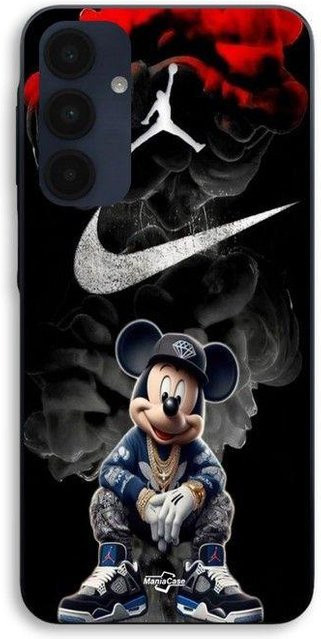 Maniacase Handyhülle für Samsung Galaxy A16 mit Nike Mickey Jordan Design in Schwarz - Bild 1