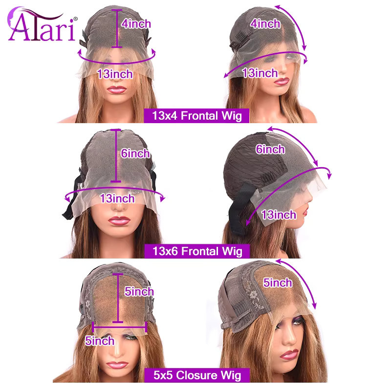 Atari Haarperücke, Aschblonde Körperwelle, Echthaar, Gerade, Unisex - Bild 2