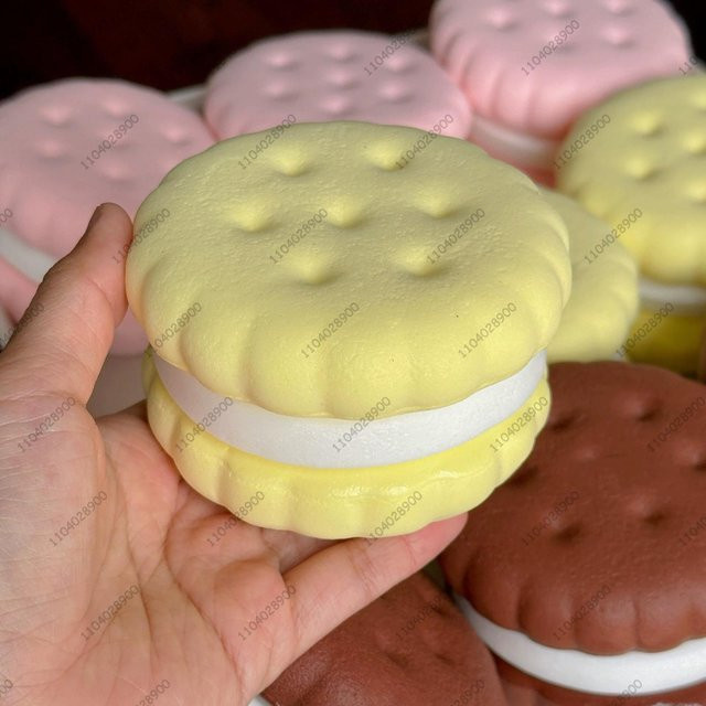 Squishy Simulierter Kuchen Quetschspielzeug, Großer Keks, Langsam Aufsteigend - Bild 1