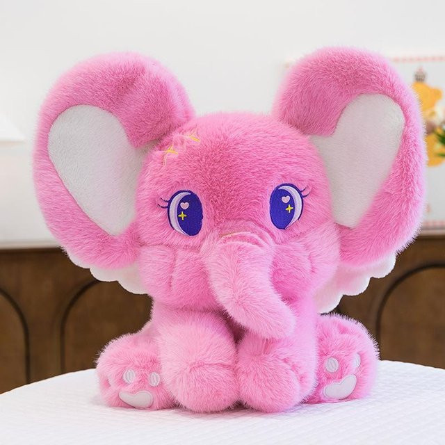 Joyful toys Baby Elefanten Puppe Plüschtier, rosa, 25cm - Bild 1