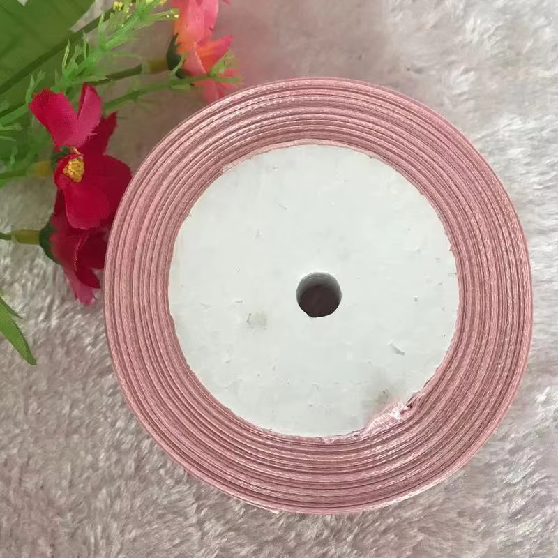Merylover Satinband einseitig in Fleischrosa für Geschenkverpackungen und Weihnachtsdekoration, 25 Yards pro Rolle - Bild 2