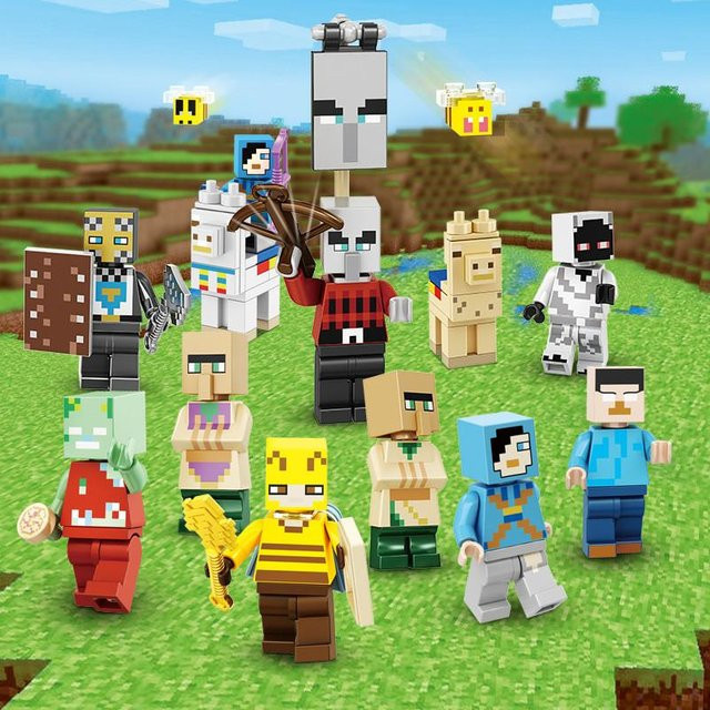 DewBloom Minecraft Figuren Steve, 14-teiliges Set - Bild 1