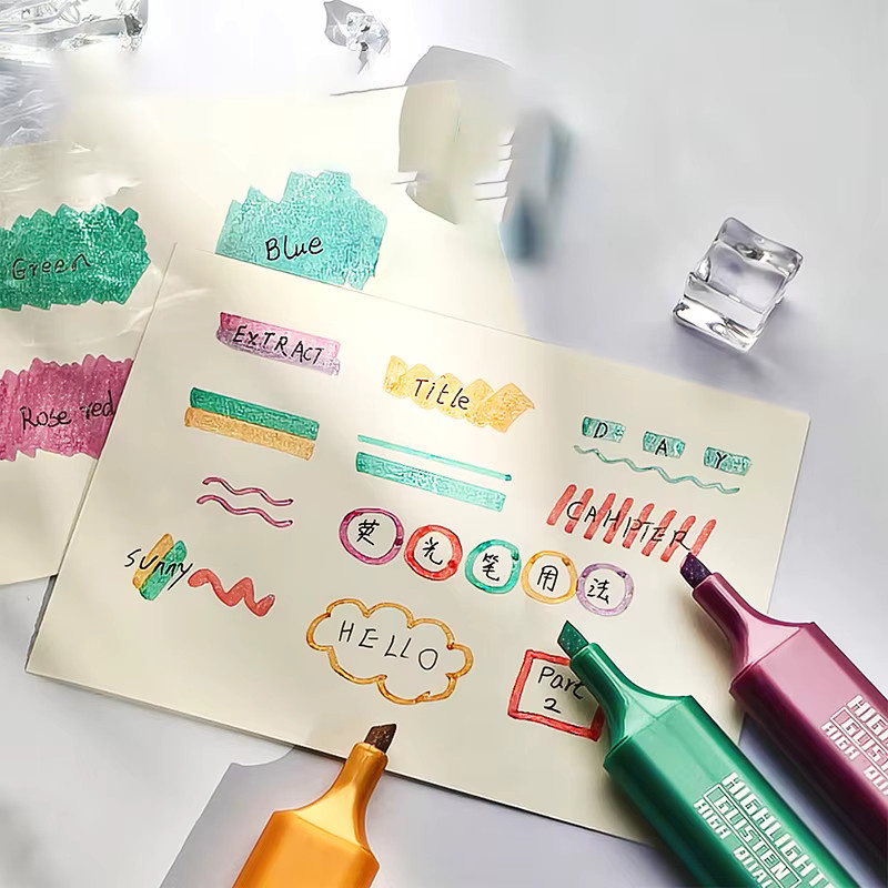 8-teiliges mr.paper Glitzer-Gel-Textmarker-Set in Multicolour mit Keilspitze für kreative Notizen und Tagebücher - Bild 1