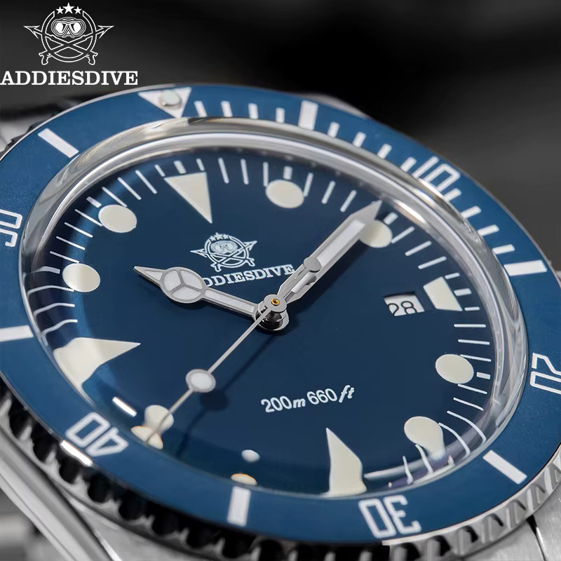 ADDIESDIVE Armbanduhr, Quarz, Edelstahl, 200 m wasserdicht, Herren - Bild 2