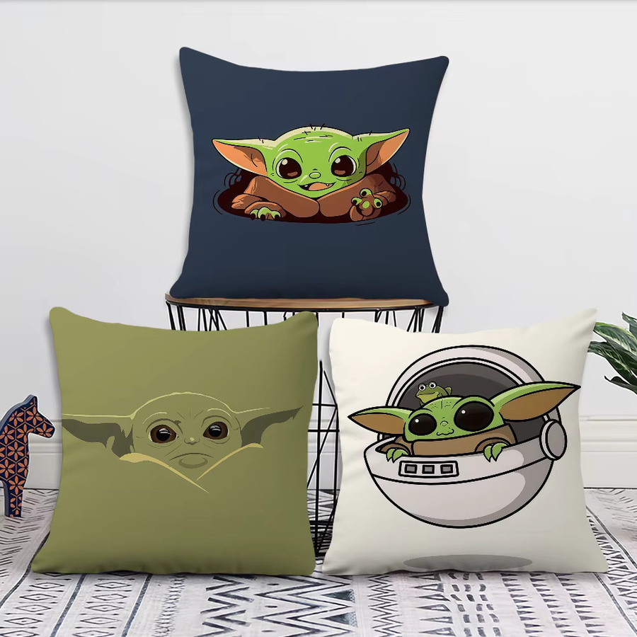 Star Wars Grogu Baby Yoda Kissenbezug mit Kawaii-Print für Sofa und Dekoration - Bild 2