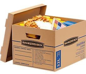 SmoothMove Umzugsbox aus 2-lagiger Wellenpappe mit abnehmbarem Deckel und Beschriftungsfeld, Braun, 10 Stück, H: 26,0 cm, B: 32,5 cm, T: 37,5 cm - Bild 1