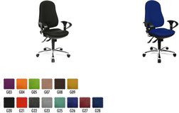 Topstar Bürodrehstuhl Support SY Deluxe in Schwarz mit Bandscheibensitz und Synchronmechanik - Bild 1