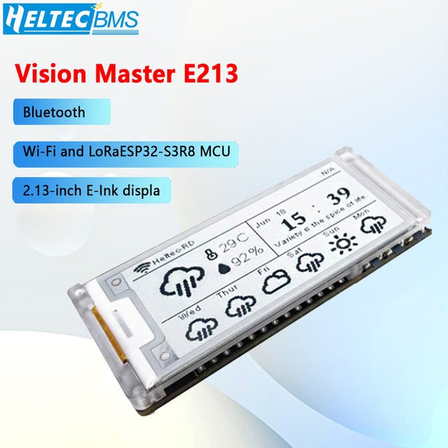 Heltec Automation Vision Master E213 E-Ink-Entwicklungskit mit Meshtastic, Arduino, ESP32, SX1262 LoRa Node V3, Bluetooth und WiFi, LoRaWAN kompatibel - Bild 1