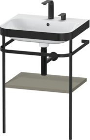 Duravit Möbelwaschtisch-Kombi Happy D.2 Plus in Weiß mit Konsole und 2 HL, B: 57,5 cm, T: 49 cm - Bild 1